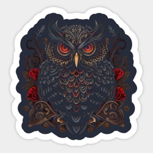 Owl Ornament Sticker